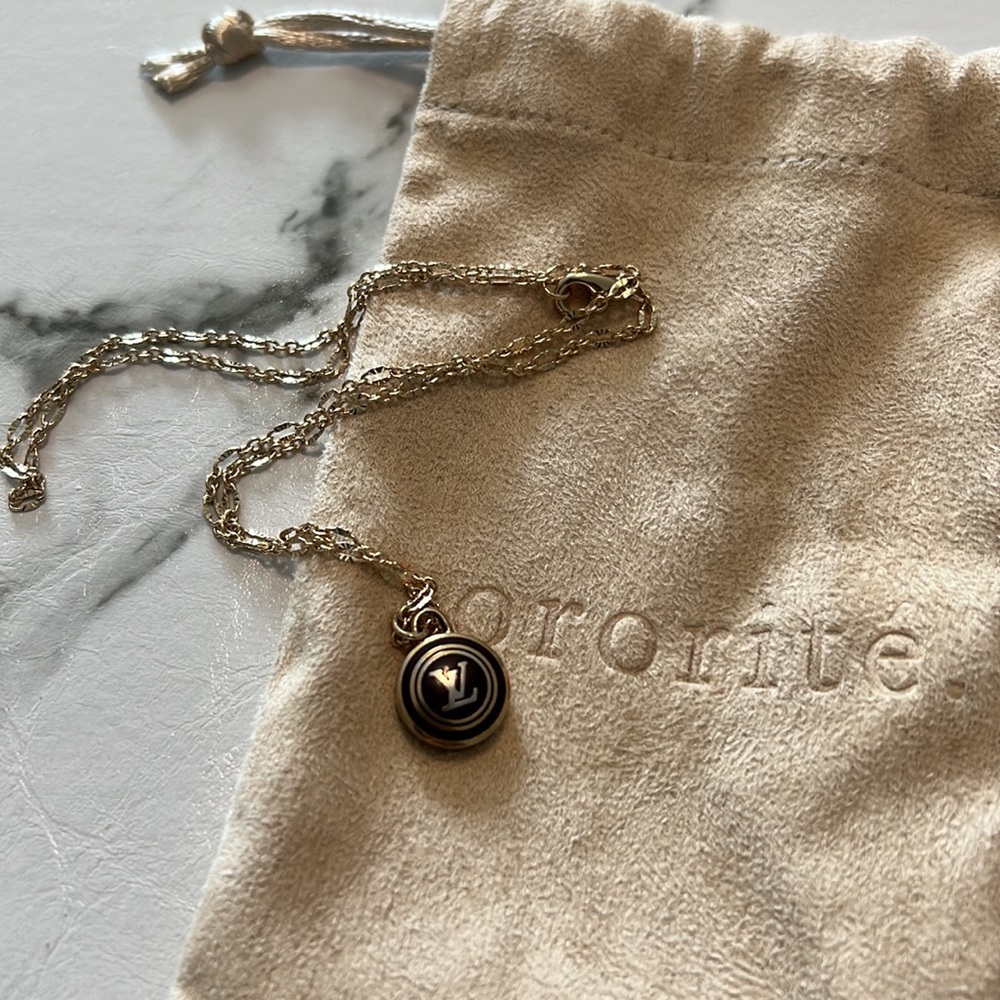 Upcycled LV Charm Small Pendant (repurposed by Sororité)